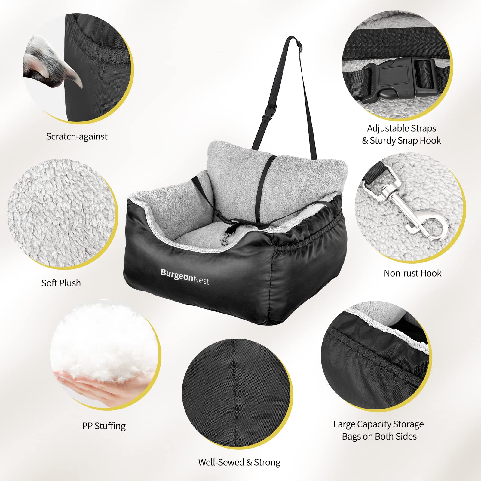 BurgeonNest Dog Car Seat for Small Dogs & Cats Under. Chosen for real quality, fits naturally into