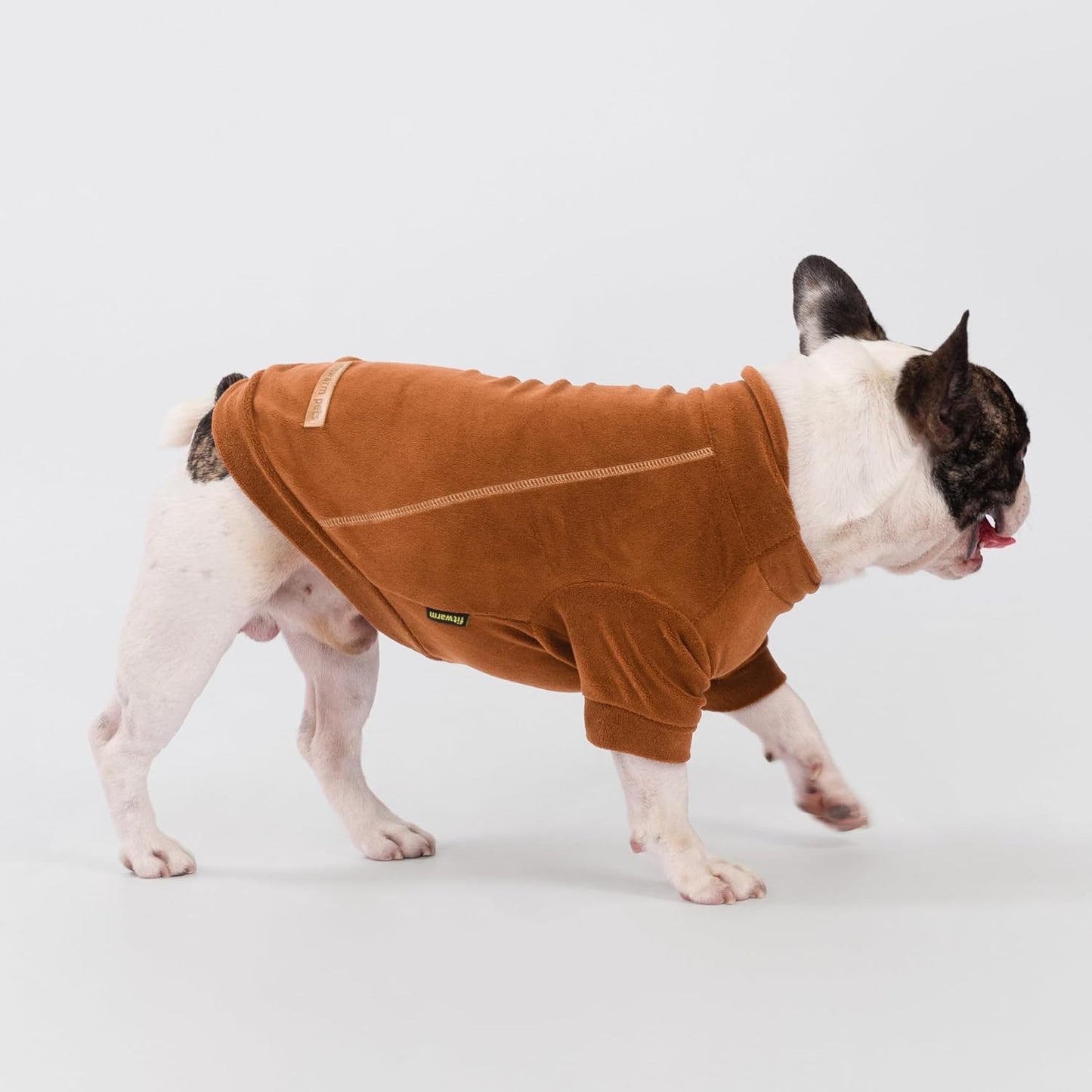 Fitwarm 3 Pack Classic Fleece Dog Sweater, Turtleneck Dog Sweatshirt, Winter Clothes for Small Dogs BoyGirl, Pet Pullover Jumper, Cat Apparel, Orange, Yellow, Coffee, Medium