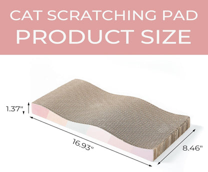 Cat Scratch Pad Cardboard cat scratchers for Indoor Cats Reversible Large Wide Corrugated with Catnip(1pcs)