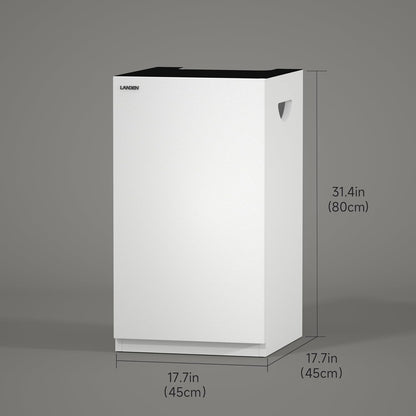 LANDEN Aquarium Wooden Stand and Cabinet for up to 20 Gal Tank, W17.7xD17.7xH31.5 in, Fish Reptile Sea Salt WaterTank Stand, Nano Foam Leveling Mat Included, Matte White Painted(Stand Only)