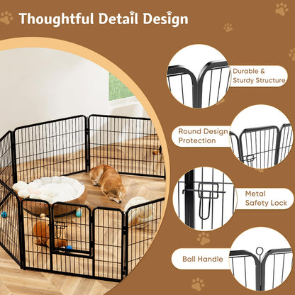 DUMOS Dog Playpen 32 Inch 8 Panels Indoor Outdoor. Chosen for real quality, fits naturally into