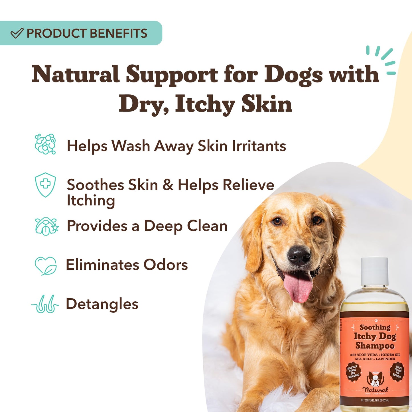 Natural Dog Company Itchy Dog Shampoo for Dogs. Chosen for real quality, fits naturally into modern