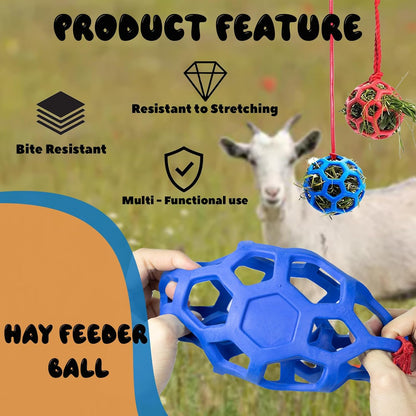 2 Pcs Novelty Hay Ball for Horses to Play with and Relieve Stress, Bright Color Hay Balls for Goats to Avoid Boredom