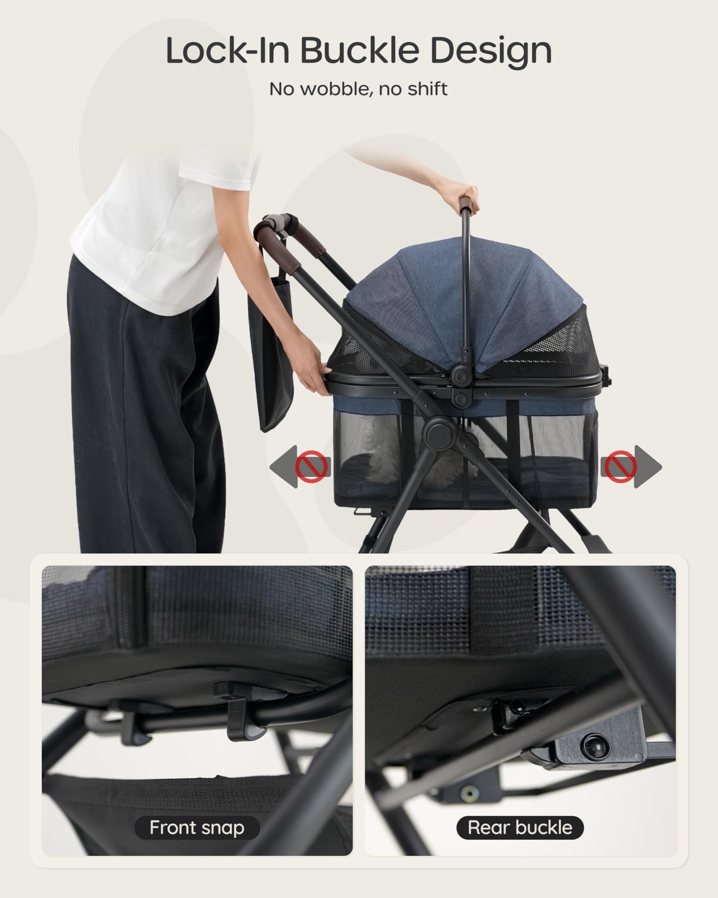 OJCME 3 in 1 Pet Carrier Stroller for Small/Medium. Chosen for real quality, fits naturally into