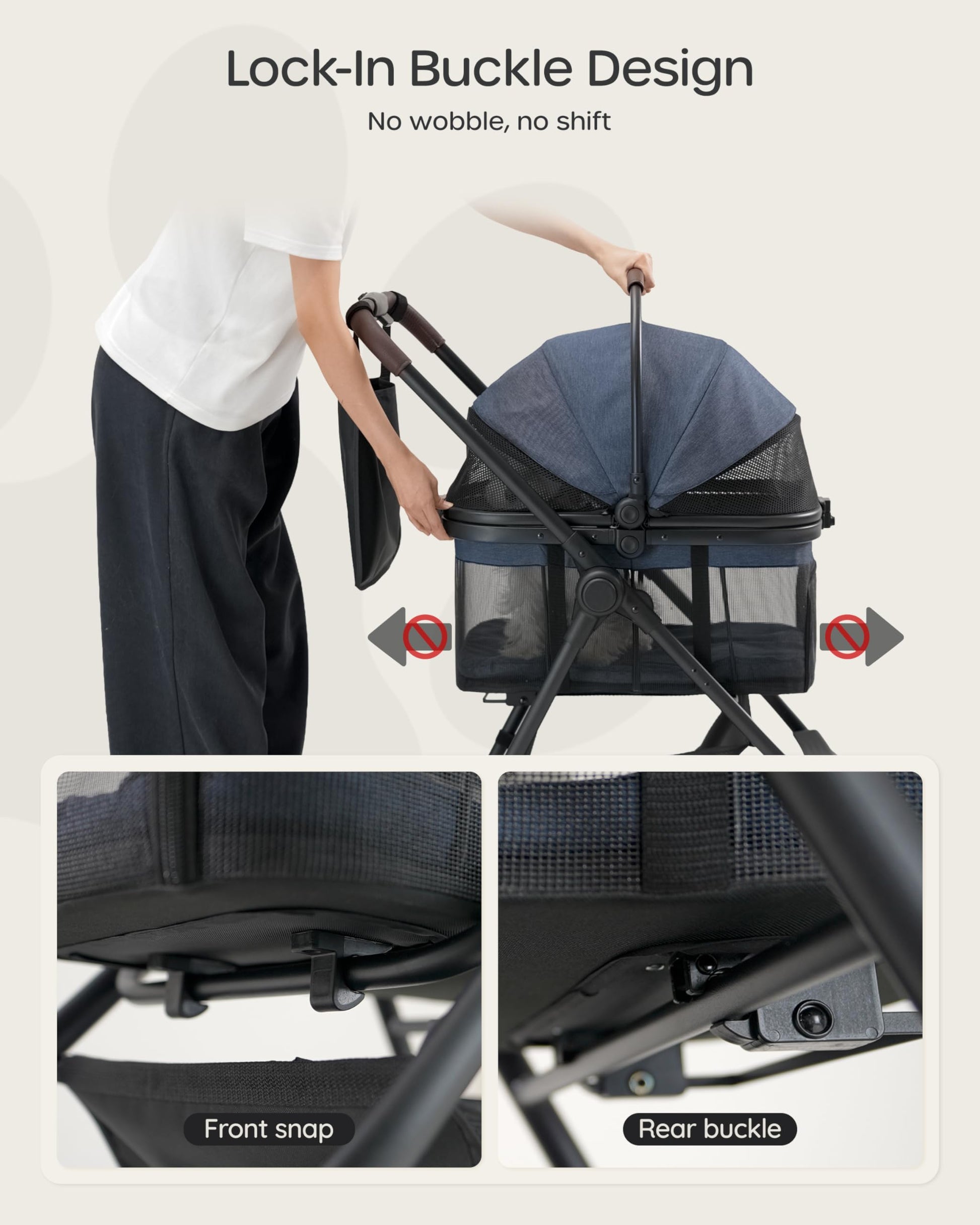 OJCME 3 in 1 Pet Carrier Stroller for Small/Medium. Chosen for real quality, fits naturally into