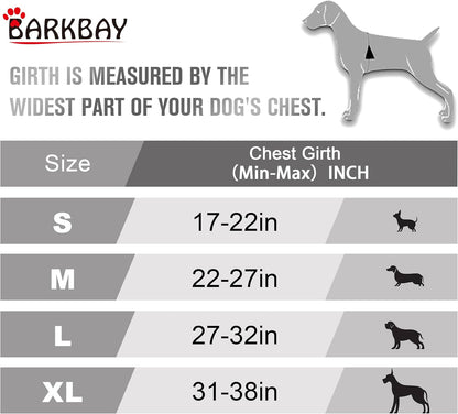 BARKBAY No Pull Dog Harness Front Clip Heavy Duty Reflective Easy Control Handle for Large Dog Walking(Pink,S)