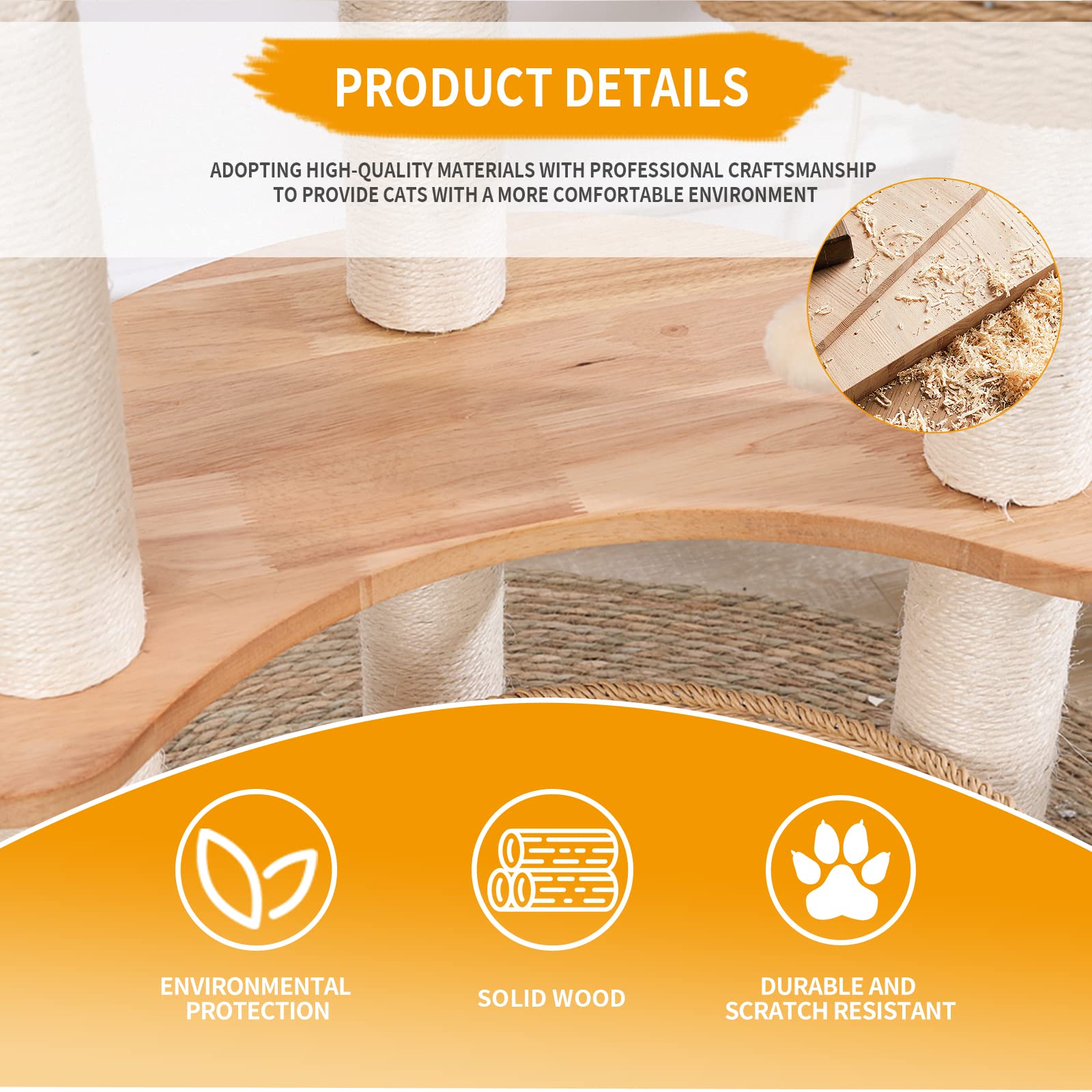 SHODMI 54" Modern Cat Tree Tower for Indoor Cats. Chosen for real quality, fits naturally into