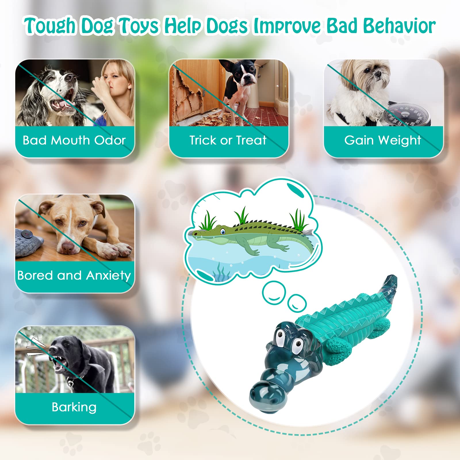 Jeefome Dog Toys for Aggressive Chewers: Tough. Chosen for real quality, fits naturally into modern