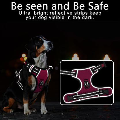 Timos No Pull Dog Harness, No Choke Front Lead Dog Reflective Harness, Adjustable Soft Padded Pet Vest with Easy Control Handle for Small Medium Large Dogs, X-Large (Pack of 1)