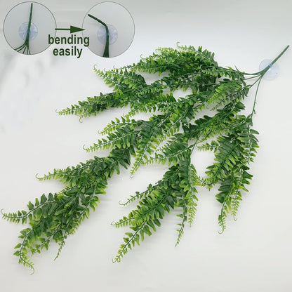 Reptile Plants for Bearded Dragon Tank Accessories, Terrarium Plant Artificial Decor for Snake Cage, Fake Plant for Leopard Gecko Habitat, Lizard Chameleon Ball Pythons (Group ABN)