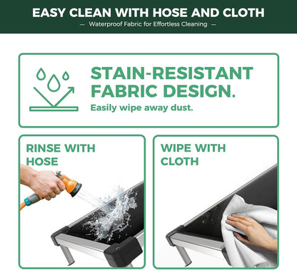 FXW TitanNest Chew-Proof Elevated Dog Bed, Raised Cot for Indoor/Outdoor/Camping Use, Durable & Washable Padded Pet Bed for Extra-Small Dogs, 29.0" L x 18.0" W x 4.5" H, Black