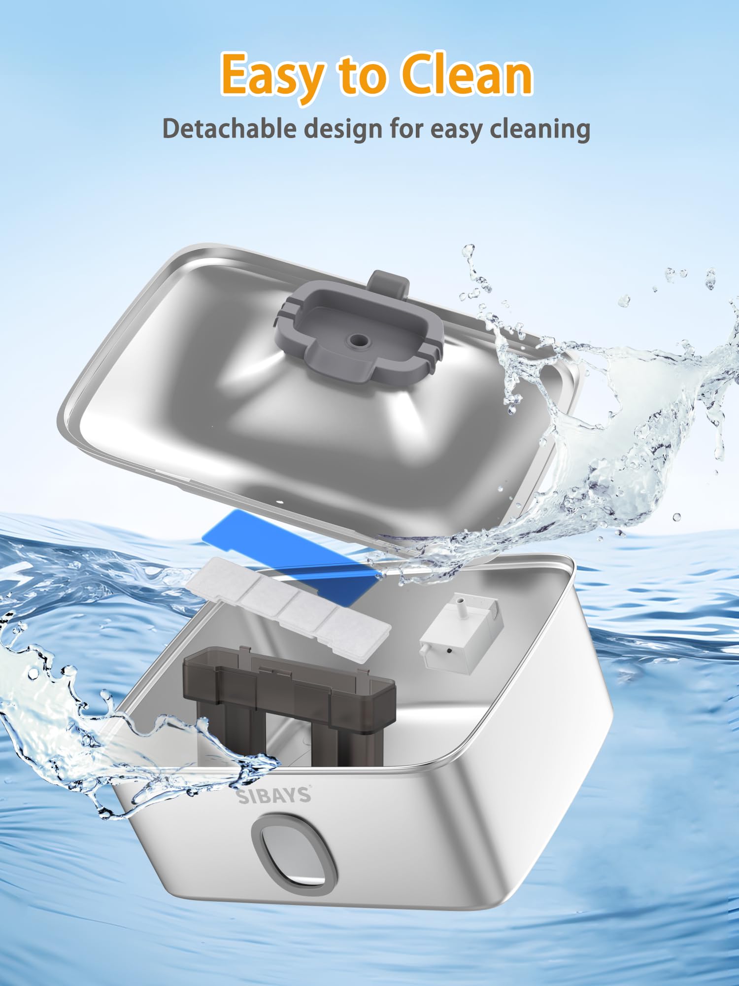 SIBAYS 4Gal/15L Large Dog Water Fountain. Chosen for real quality, fits naturally into modern pet