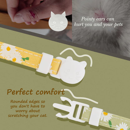 2 Pack Cotton Breakaway Cat Collar with Bell. Chosen for real quality, fits naturally into modern