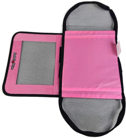 Tote for Lifelike Stuffed Interactive Pet Dogs and Cats, Nylon and Mesh Toy Carrier for Pet Animals, Zippered Carrying Case Accessory (Pink)