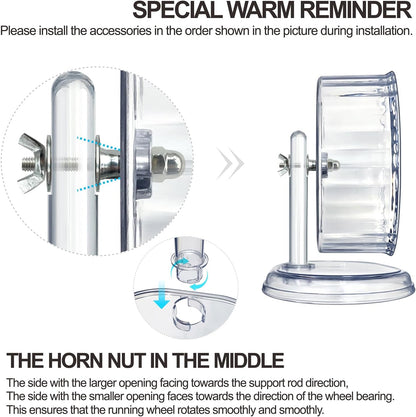 Silent Hamster Wheel, Super-Silent Hamster Exercise Wheels Accessories, Quiet Running Wheels, Adjustable Stand for Hamsters Mice Or Other Small Animals (White, Ф 8.3 inch)