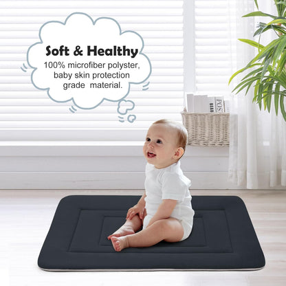 JoicyCo Soft Dog Crate Bed Pad Mat, 42 in Non-Slip Bottom Washable for Large Dogs, Pet Mattress Kennel Pad, Dark Gray