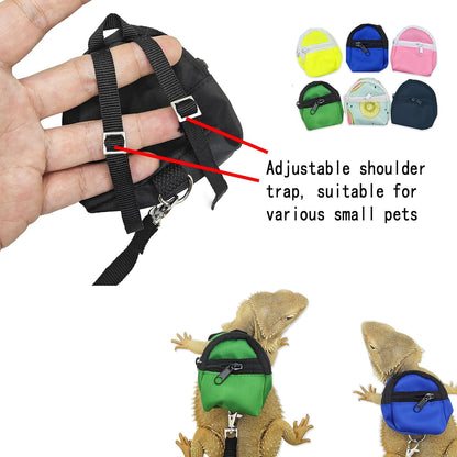 Desert Iguana Backpack Carrier,Bearded Dragon Portable Backpack Carrier with Small Backpack Harness Leash Set,Space Capsule Clear Bubble Window Travel Backpack for Lizard Travel,Guinea Pig,Rabbit