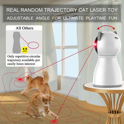 Laser Cat Toys for Indoor Cats,The 4th Generation Real Random Trajectory Motion Activated Rechargeable Automatic Cat Laser Toy,Interactive Cat Toys for Bored Indoor Adult