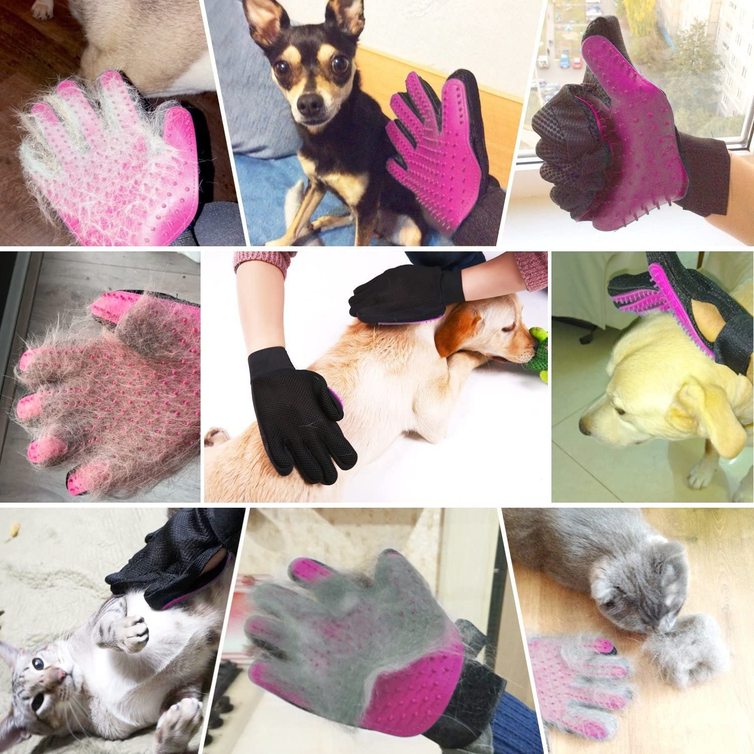 BYETOO Pet Dog Cat Grooming Glove with 261Tips. Chosen for real quality, fits naturally into modern