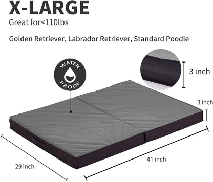 Outdoor Dog Bed for Large Dogs, Waterproof & Washable, Foldable & Orthopedic, 41" All Weather