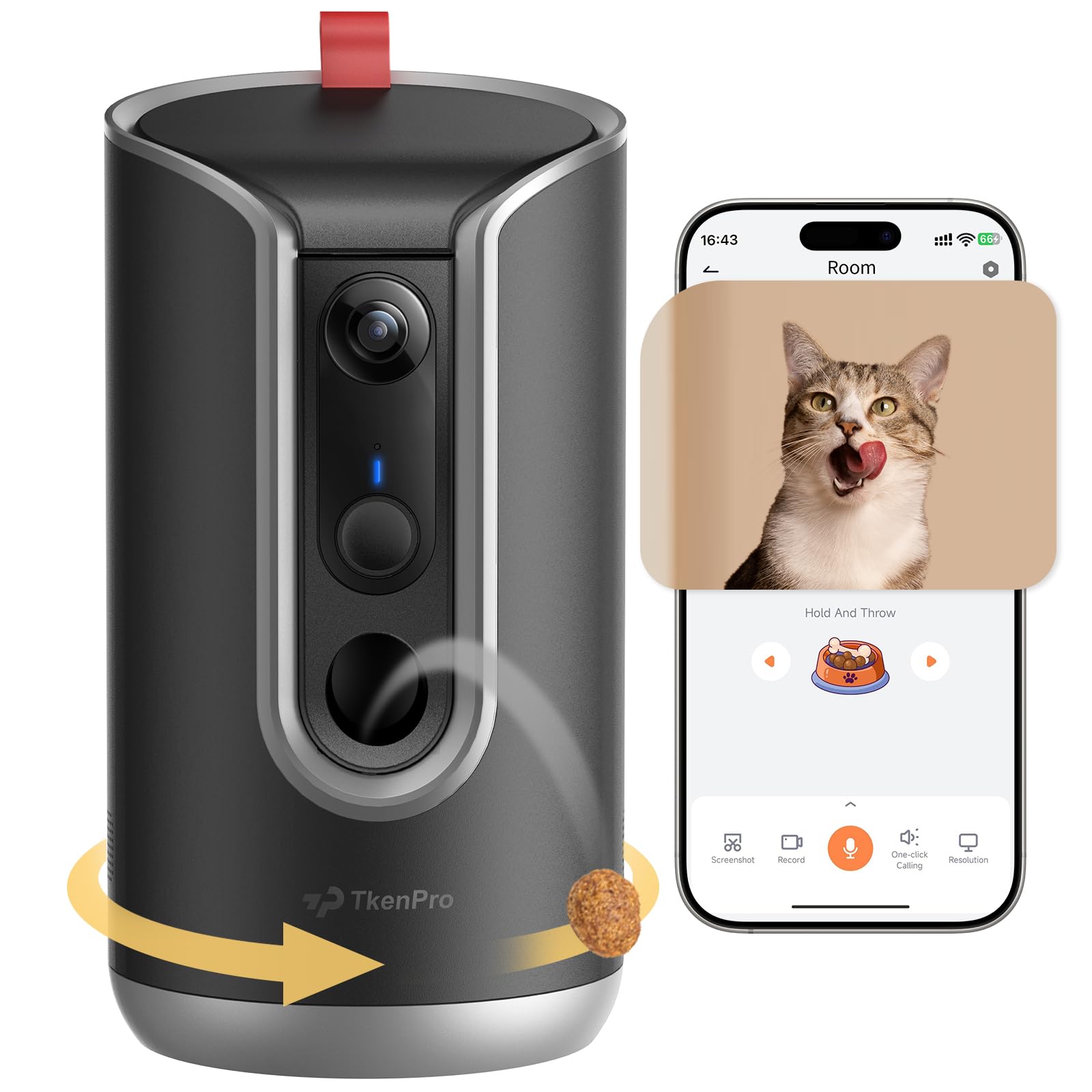 TKENPRO 2K Pet Camera Treat Dispenser. Chosen for real quality, fits naturally into modern pet