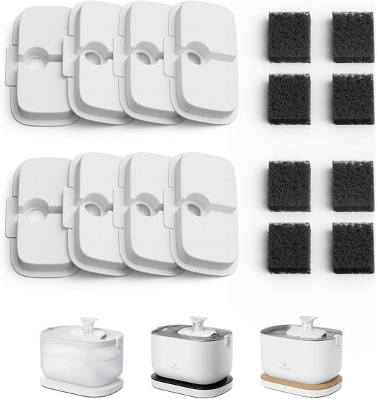 PETLIBRO Replacement Filters for Dockstream Cat Water Fountain PLWF005 PLWF115 PLWF105, 4 Months