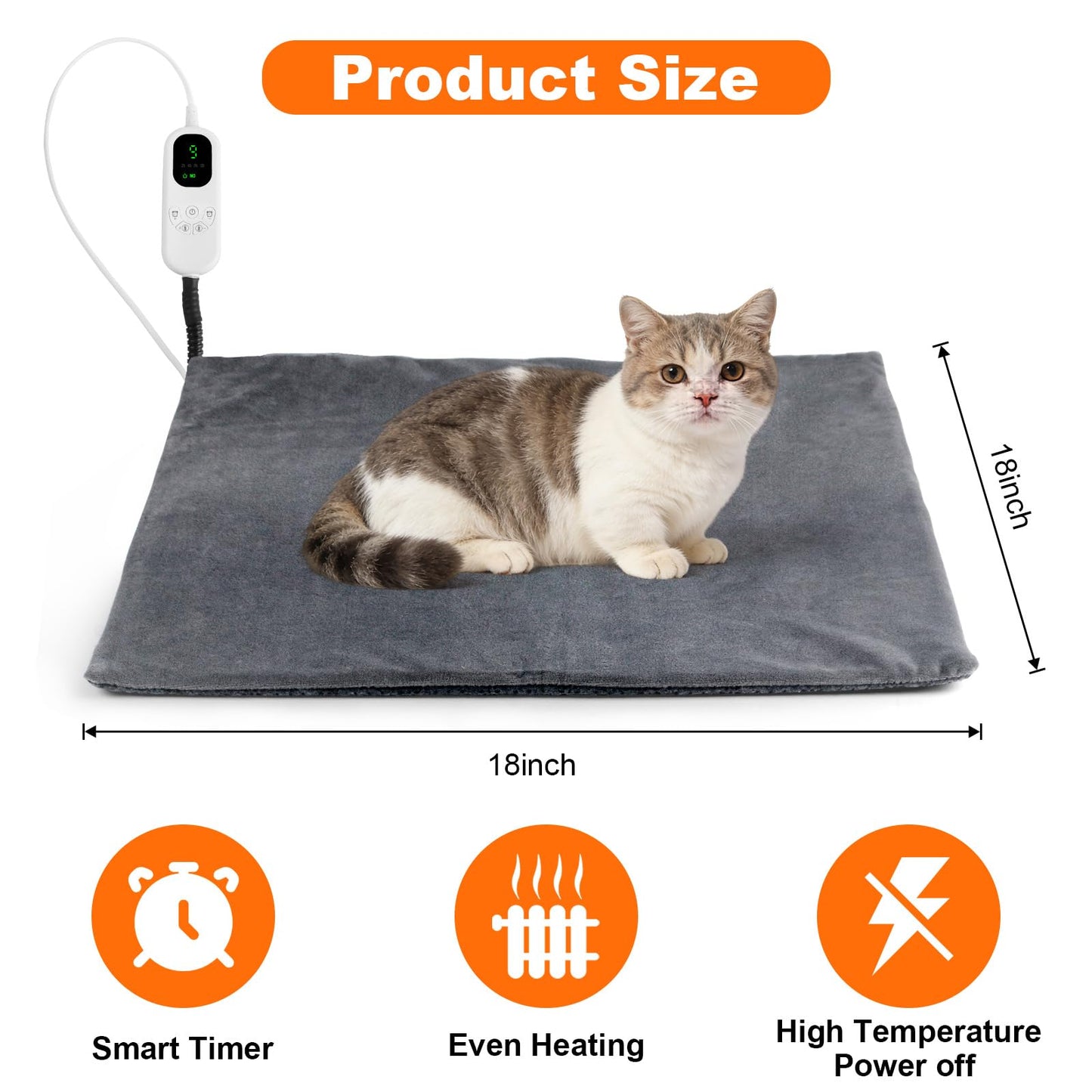 MECHEER 18 x 18 Inch Cat Heating Pad with 9. Chosen for real quality, fits naturally into modern