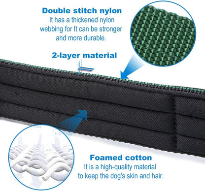 TSPRO Tactical Dog Collar 1.25 Inch Wide Thick Dog Collars with Heavy Duty Metal Buckle, Durable, Strong, Adjustable for Small Dogs (Orange S)