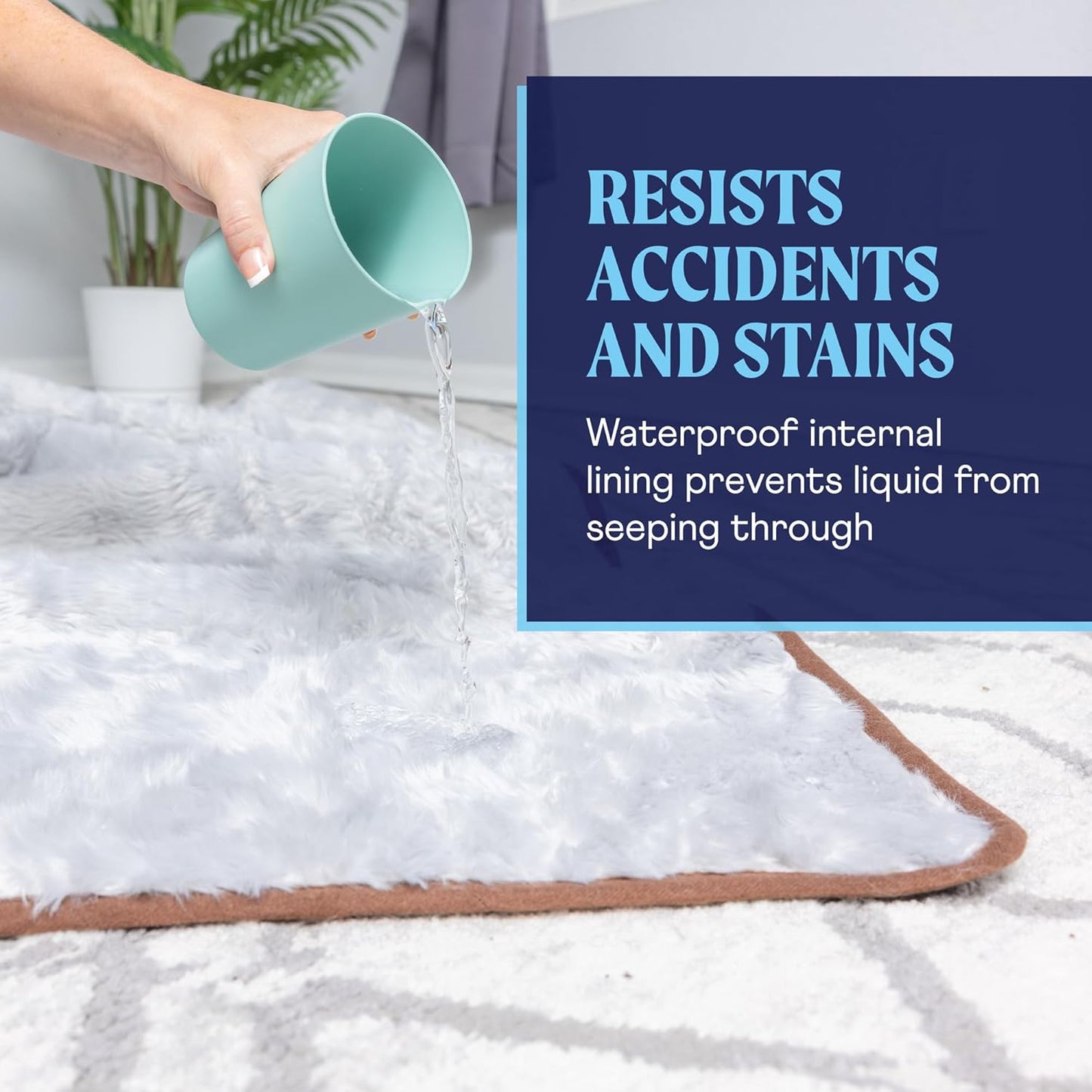 PupProtector Waterproof Throw Blanket for Dogs and Cats, Pet Blanket Cover for Couches, Sofas, Beds, Car Seats, Furniture, Calming Soft Faux Fur, Brown Cowhide, Large (80" L x 62" W)