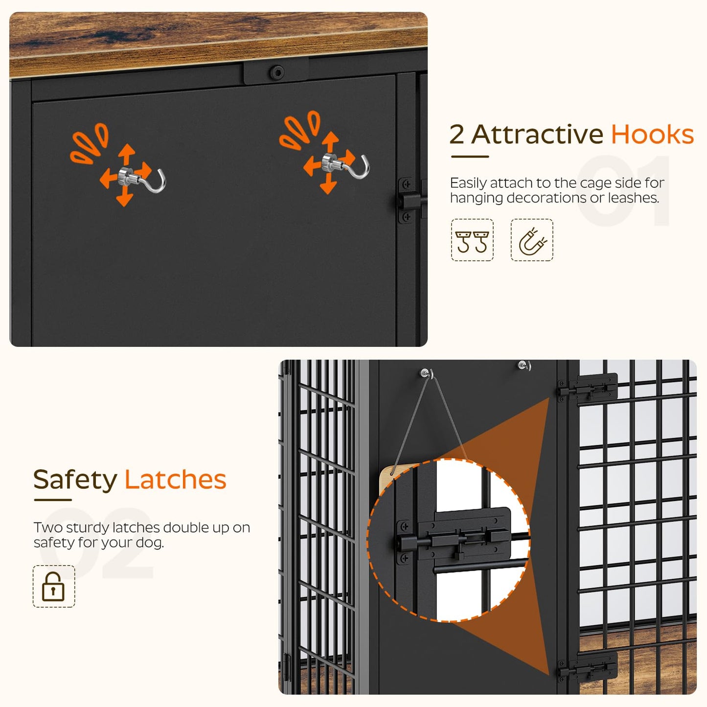 YATINEY Foldable Dog Crate Furniture. Chosen for real quality, fits naturally into modern pet homes.