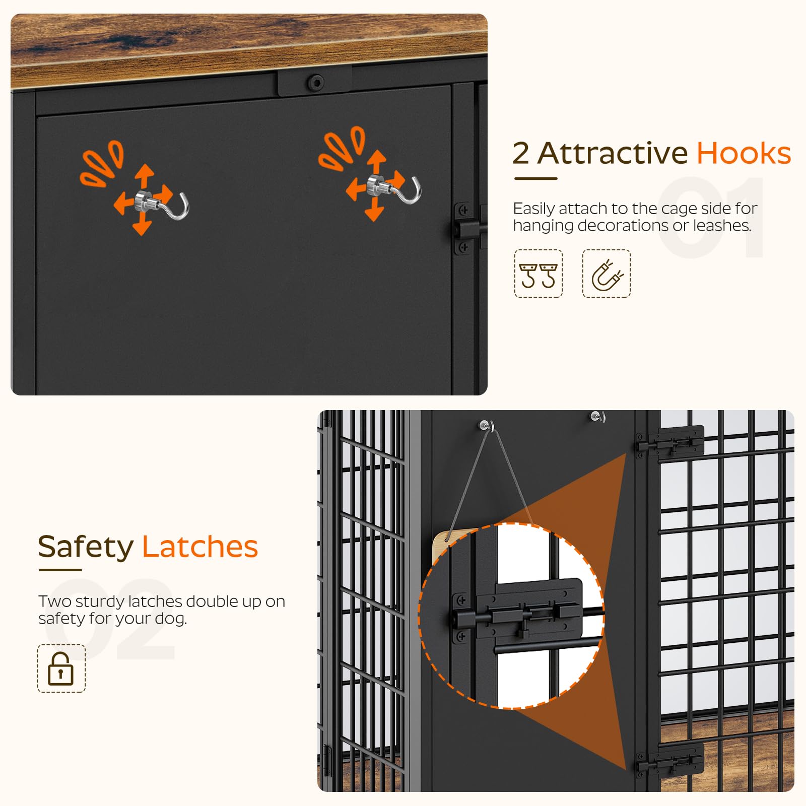 YATINEY Foldable Dog Crate Furniture. Chosen for real quality, fits naturally into modern pet homes.
