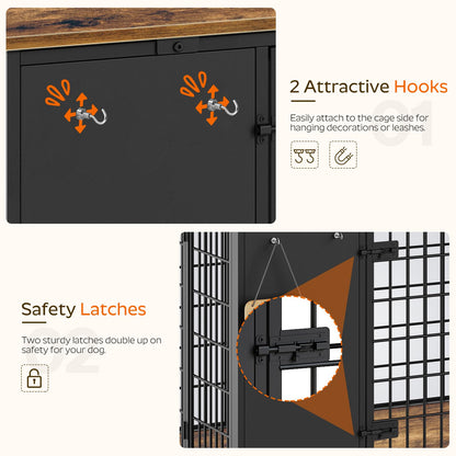 YATINEY Foldable Dog Crate Furniture. Chosen for real quality, fits naturally into modern pet homes.