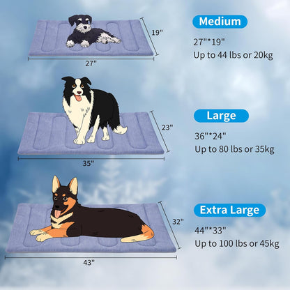 Cooling Mat for Large Dogs - Double-Sided Waterproof & Cool, Q-MAX>0.47, Portable Dog Cooling Mat for Summer. (L (36''x23''))