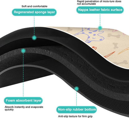 Pet Feeding Mat for Floors Waterproof Dog Mat for Food and Water Absorbent Quick Dry Non Slip mat for Cat Bowls