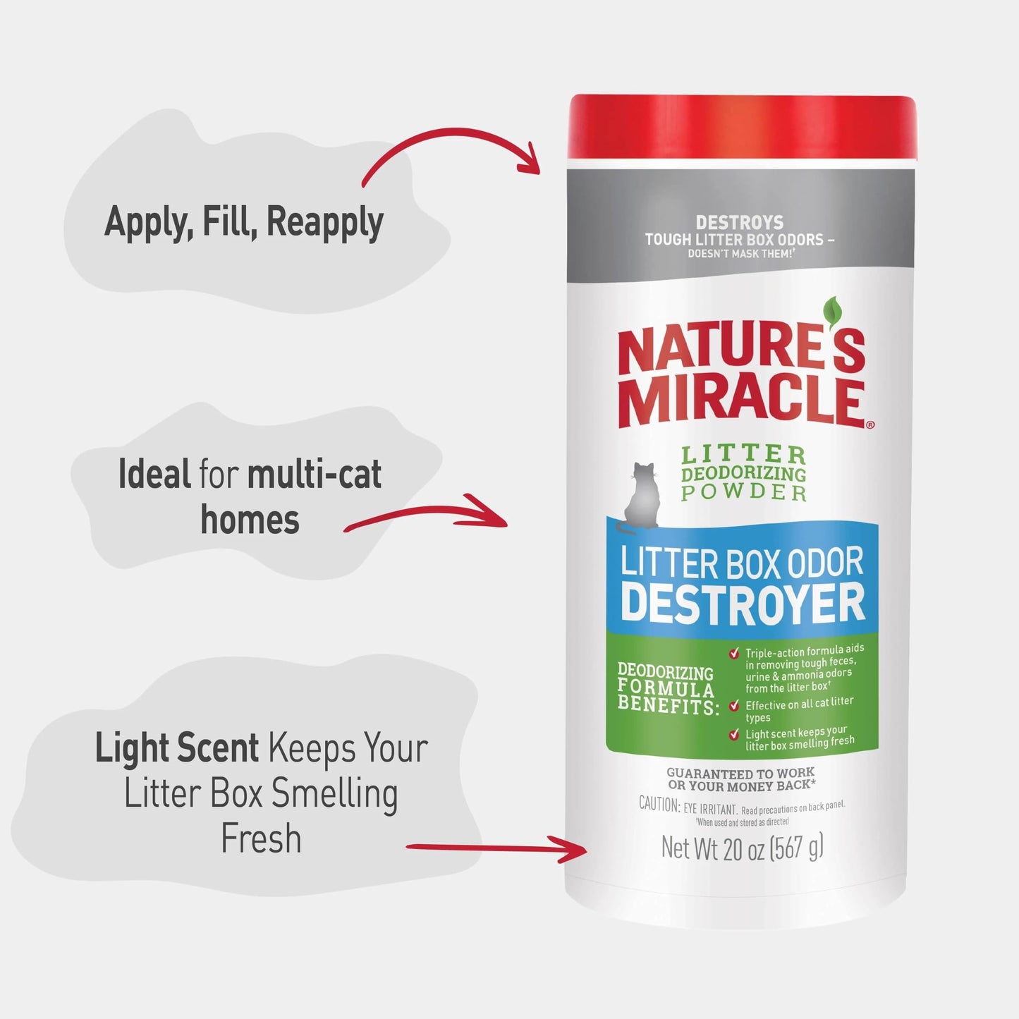 Nature's Miracle Cat Litter Box Odor Deodorizer Powder. Chosen for real quality, fits naturally