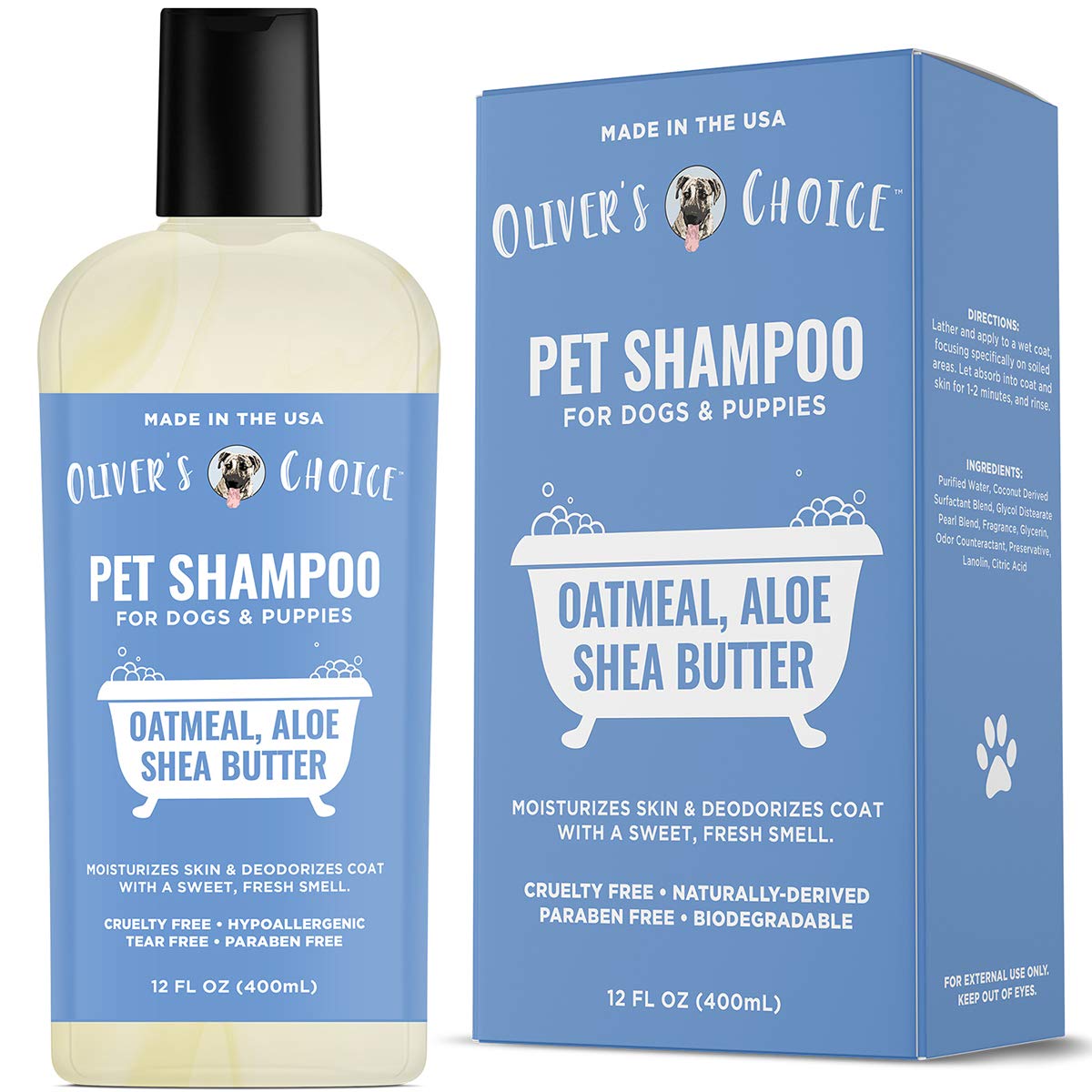OLIVER'S CHOICE Dog Shampoo with Oatmeal. Chosen for real quality, fits naturally into modern pet