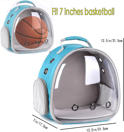 Crested Geckos Backpack Carrier,Reptile Portable Backpack Carrier with Small Backpack Harness Leash Set,Space Capsule Clear Bubble Window Travel Backpack for Lizard Travel,Guinea Pig,Bearded Dragon