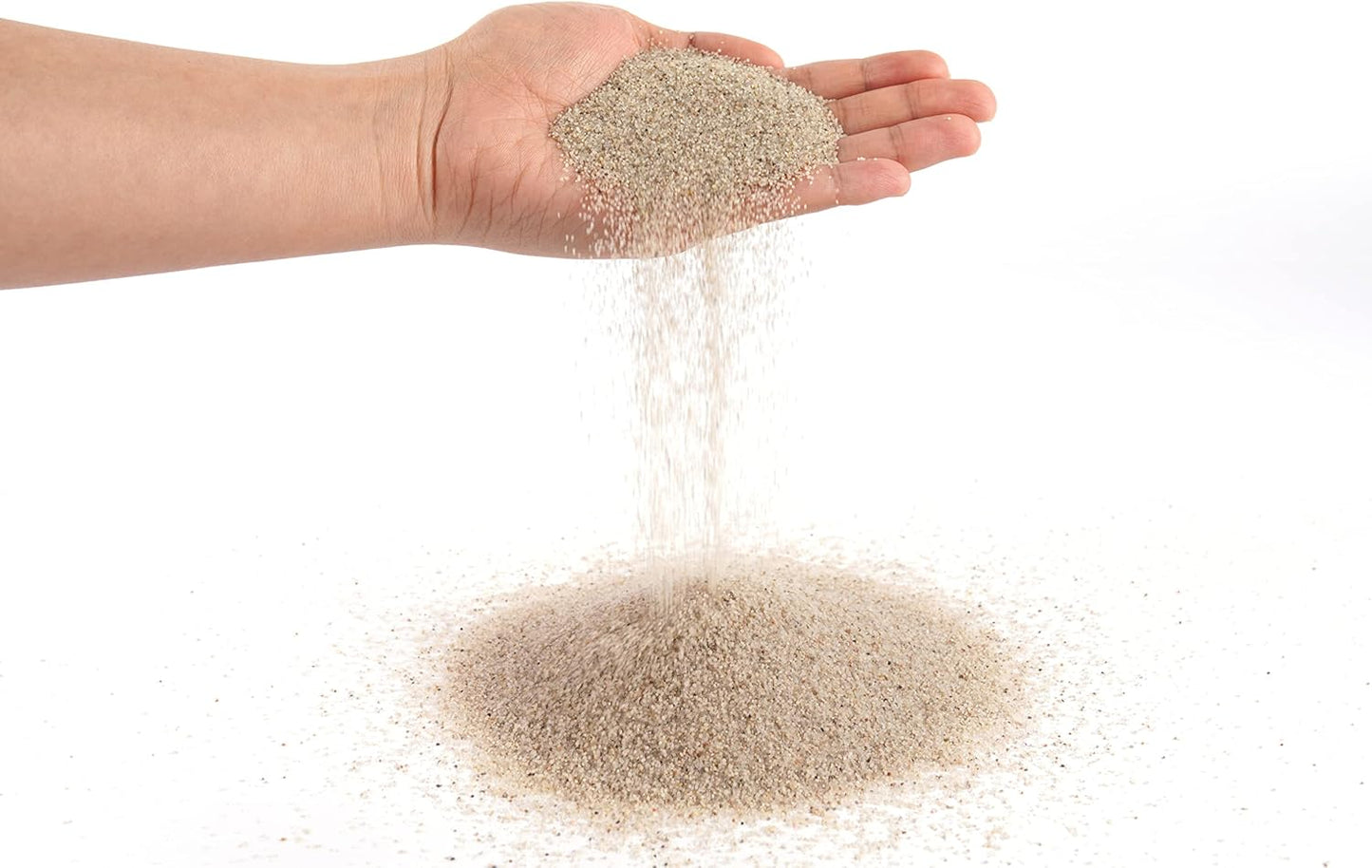 LANDEN Chingwe Aquascape Sand for Aquarium Landscape 2L(7.52lbs), Fish Tank Decorative Sand, Natural Cosmetic Gravel, Light Color Gravel 0.4-0.9mm