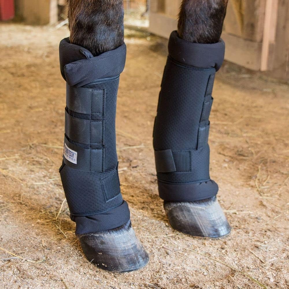 Dura-Tech Tekno-Dri Breathable Quick Wraps for Horses | Size Large | Easy to Use Two-Piece Design | Outstanding for Extra Protection | Breathable Neoprene Outer Wrap | Moisture Wicking Inner Wrap