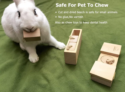 Dewonch Small Animals Hide Treats Foraging Puzzle Toys, Pet Interactive Snuffle Logic Game for Mental Enrichment,for Guinea Pigs,Rabbits,Chinchillas