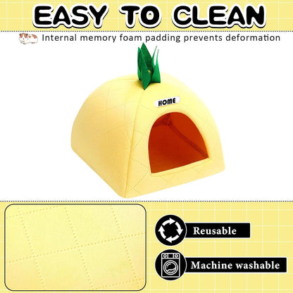 UPINS Guinea Pig Hideout,Guinea Pig Bed Washable Small Animal House Cage Accessories for Chinchillas Hamsters Hedgehogs Ferrets Bearded Dragons and Rats