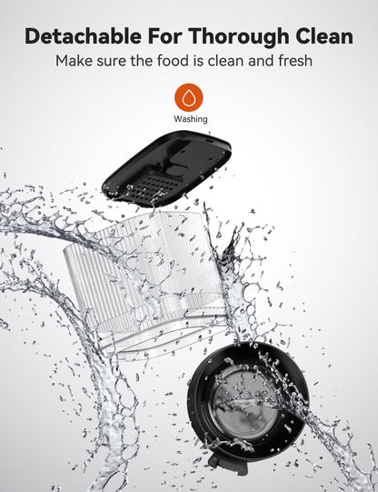 WOPET Automatic Cat Feeder, WiFi Automatic Dog Feeder with APP Control for Slow Feeding, Cat Food Dispenser with 10S Voice Record, Up to 10 Meals Per Day for Cats and Dogs