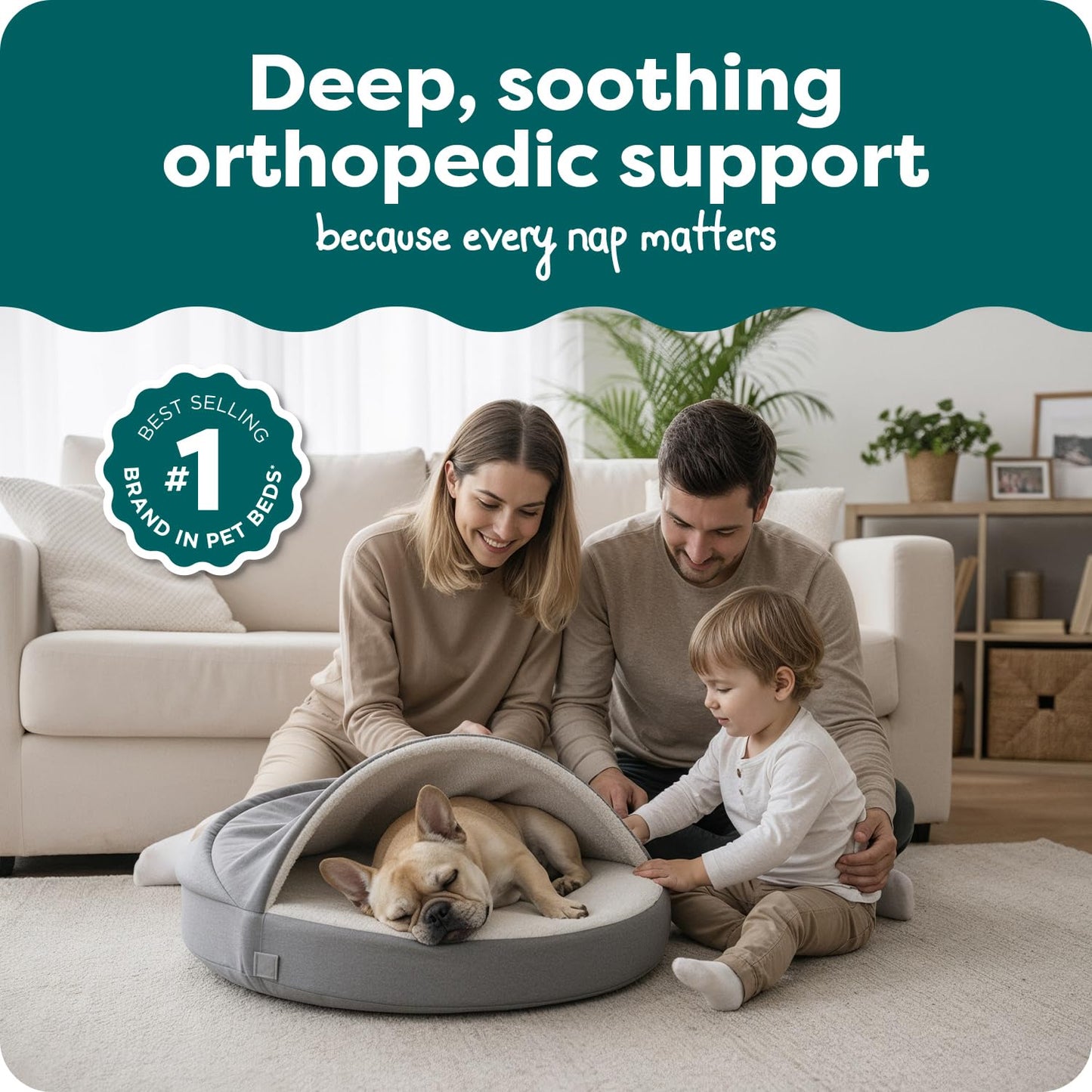Furhaven 26" Round Orthopedic Dog Bed for Medium/Small. Chosen for real quality, fits naturally