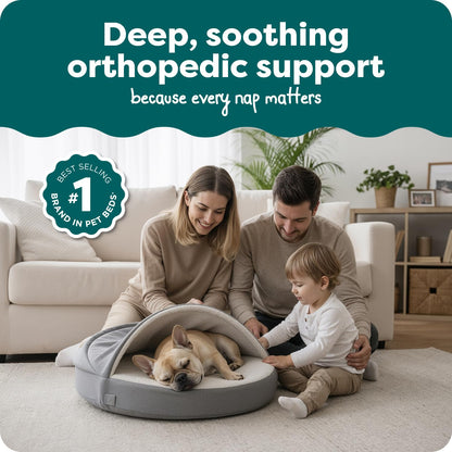 Furhaven 26" Round Orthopedic Dog Bed for Medium/Small. Chosen for real quality, fits naturally