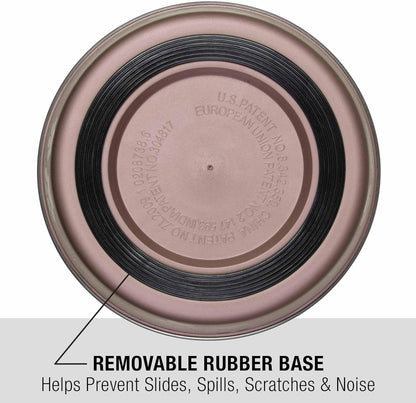 Loving Pets Bella Dog Bowls- Stainless Steel Dog & Cat Bowls - Spill Proof Dog Food Bowl, Cat Bowl, Puppy Essentials & Pet Supplies Great for Home & Travel (Medium 20-25 lbs, Grape)