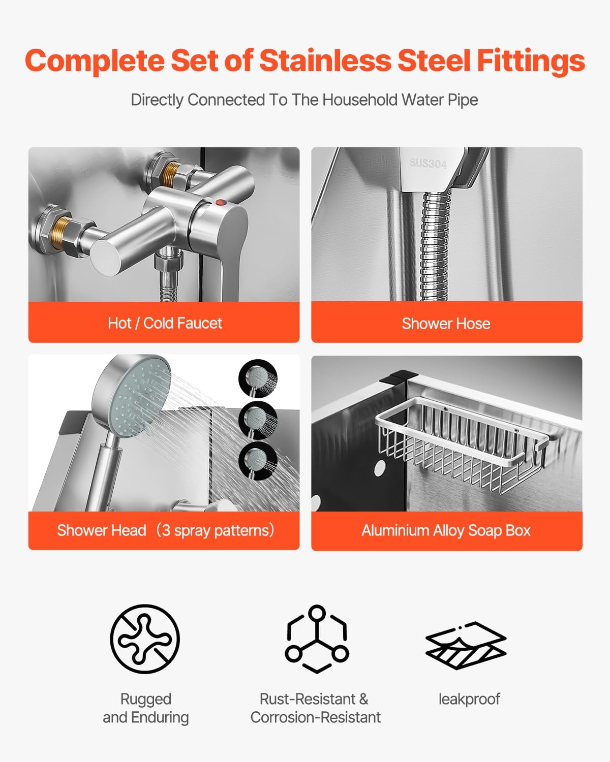 VEVOR Electric Lift Dog Washing Station, 50 inch Professional Stainless Steel Pet Grooming Tub w/PE Water Filter Board, Faucet & Showerhead Dog Bathtub Washing Sink for Multiple Pets (Right Door)