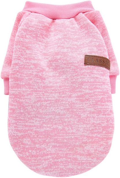 Jecikelon Dog Clothes Dogs Sweater Soft Puppies Clothing Winter Puppy Sweaters Warm Outfit for Dogs Small XXS XS Cat Apparel (Pink, XS)