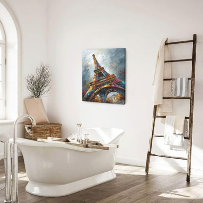 Paris Eiffel Tower Wall Art Paris Architecture Canvas Wall Decor Europe City Eiffel Tower Pictures Painting Print Artwork Framed Decorations Gifts for Living Room Bedroom Office 20"x24"