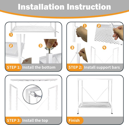 Fish Tank Stand: The Perfect 10 Gallon Metal Aquarium Stand Measuring 22.8" W x 10.6" D x 31.3" H to Fit Your Aquatic Display Needs. (10 Gallon-White)
