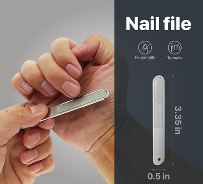 Konovo 5-Piece Nail Clippers Set，Stainless Steel Manicure Kit, Nail Grooming Travel Kit, Ail Clippers for Men, Toenail Clippers or Nail Cutter, Fingernail Clippers For Women, Manicure and Pedicure Kit